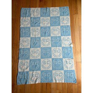 NWOT BAUBLEBAR Throw Blanket SC initials. Blue White All Smiles Custom Blanket‍